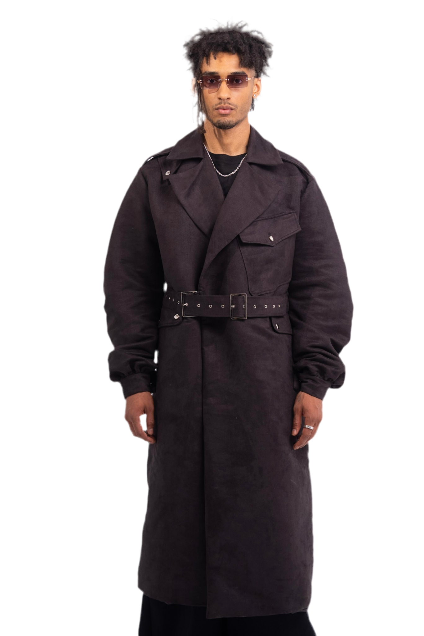Suede Trench Coat