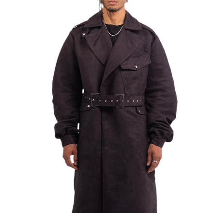 Suede Trench Coat