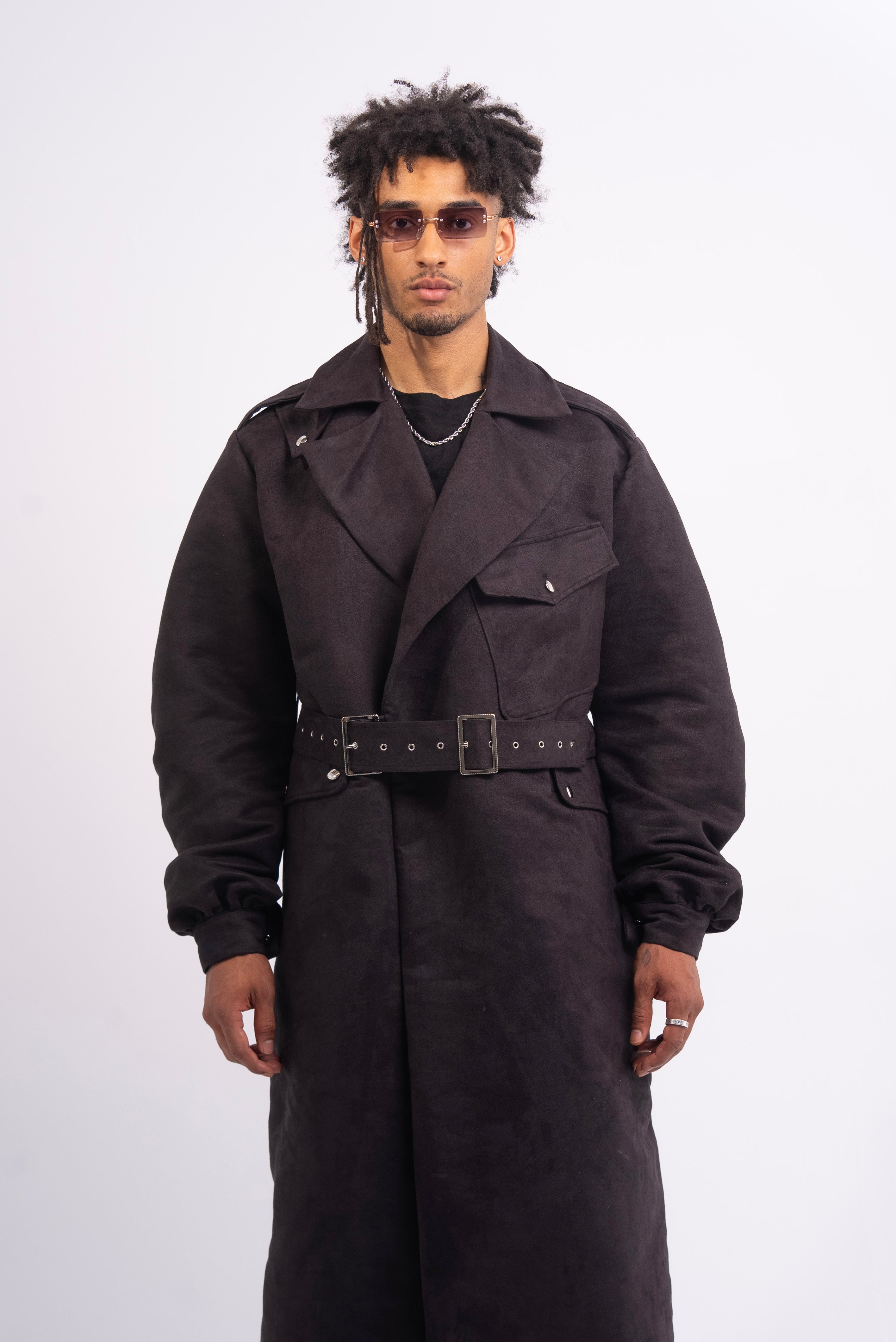 Suede Trench Coat